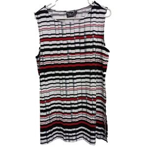 Women With Control Tank Top Size Large Striped Wearable Art Lagenlook Casual